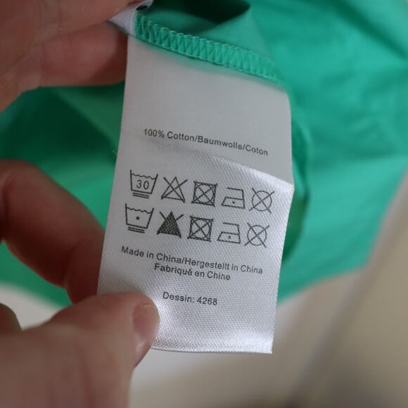 BAUM UND PFERDGARTEN Puff Sleeve Mini Dress Cotton Mint Green Women's 38 / US 8 - Picture 11 of 11